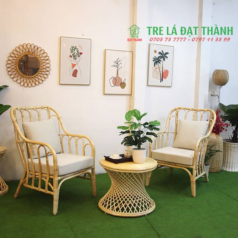 Bộ Bàn Ghế Mây Uống Trà - BBGMUT007